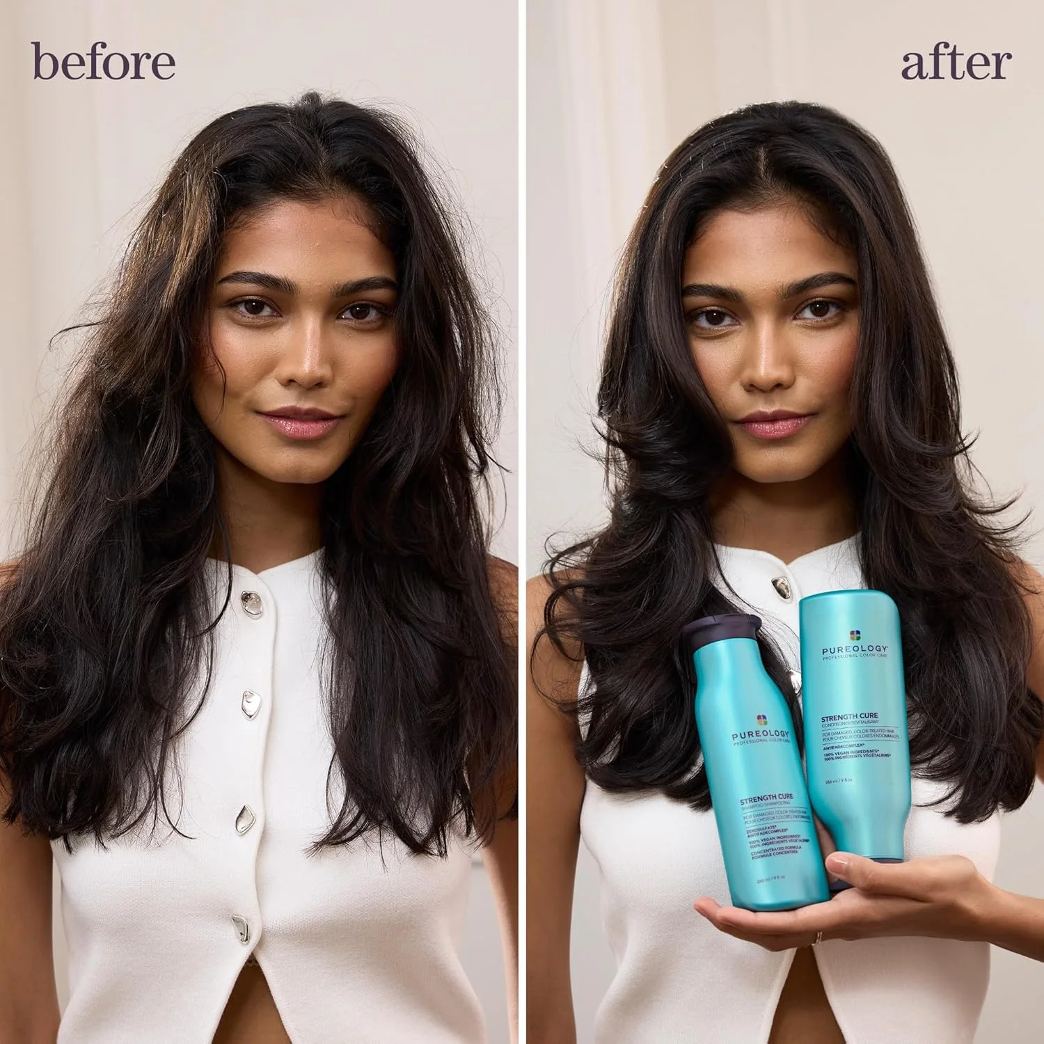 شامپو پیورولوژی Strength Cure مناسب موهای آسیب دیده و رنگ شده، ۱۰۰۰ میلی لیتر