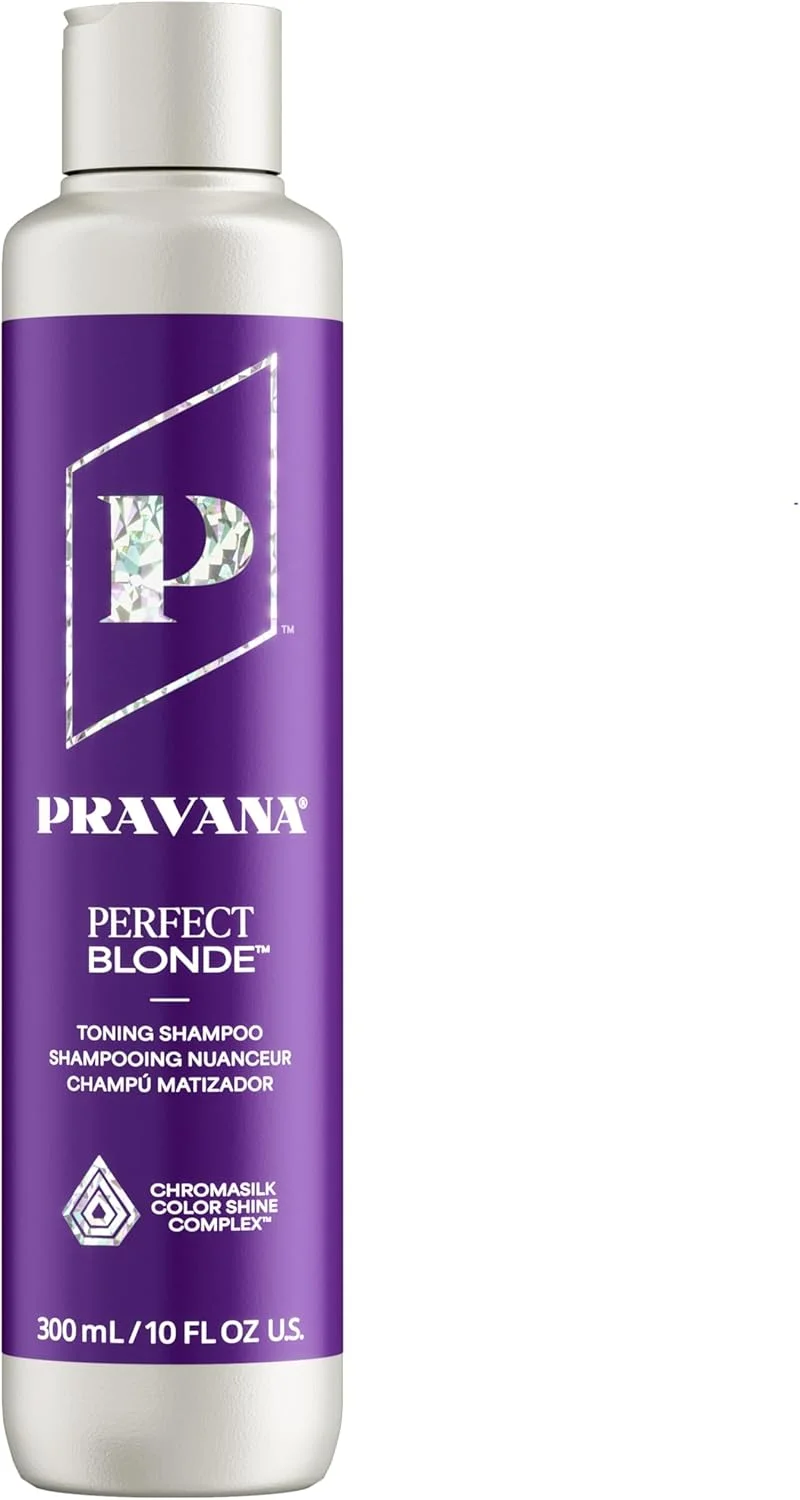 شامپو ضد زردی و بنفش پراوانا برای موهای بلوند | خنثی کننده رنگ های زرد و نارنجی ناخواسته | مناسب موهای رنگ شده | افزایش درخشندگی و محافظت از مو با Chromasilk | فاقد سولفات، پارابن و وگان | حجم 295 میل