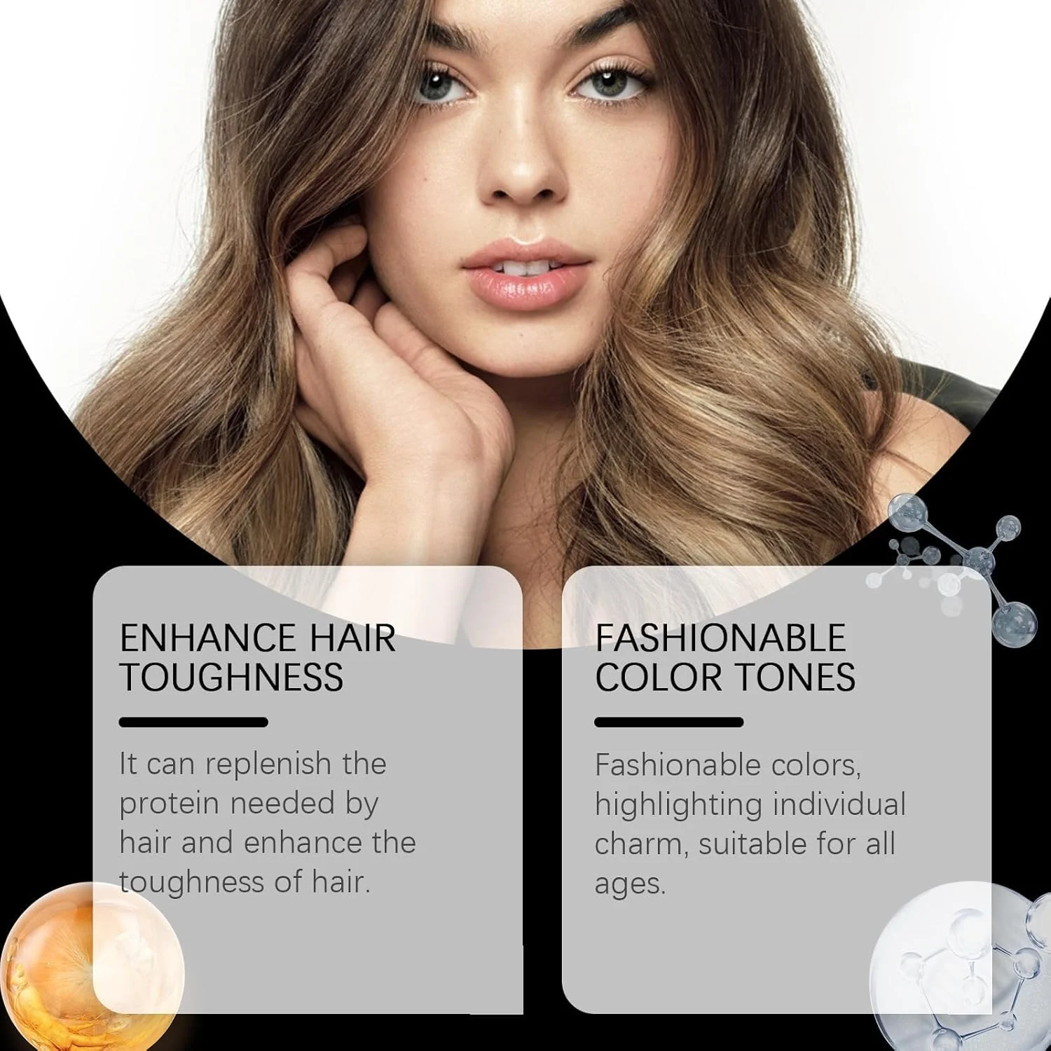 شامپو رنگ مو فوری Polar - رنگ دهنده و احیا کننده مو، رنگ موی سالم برای موهای مشکی (قهوه ای)