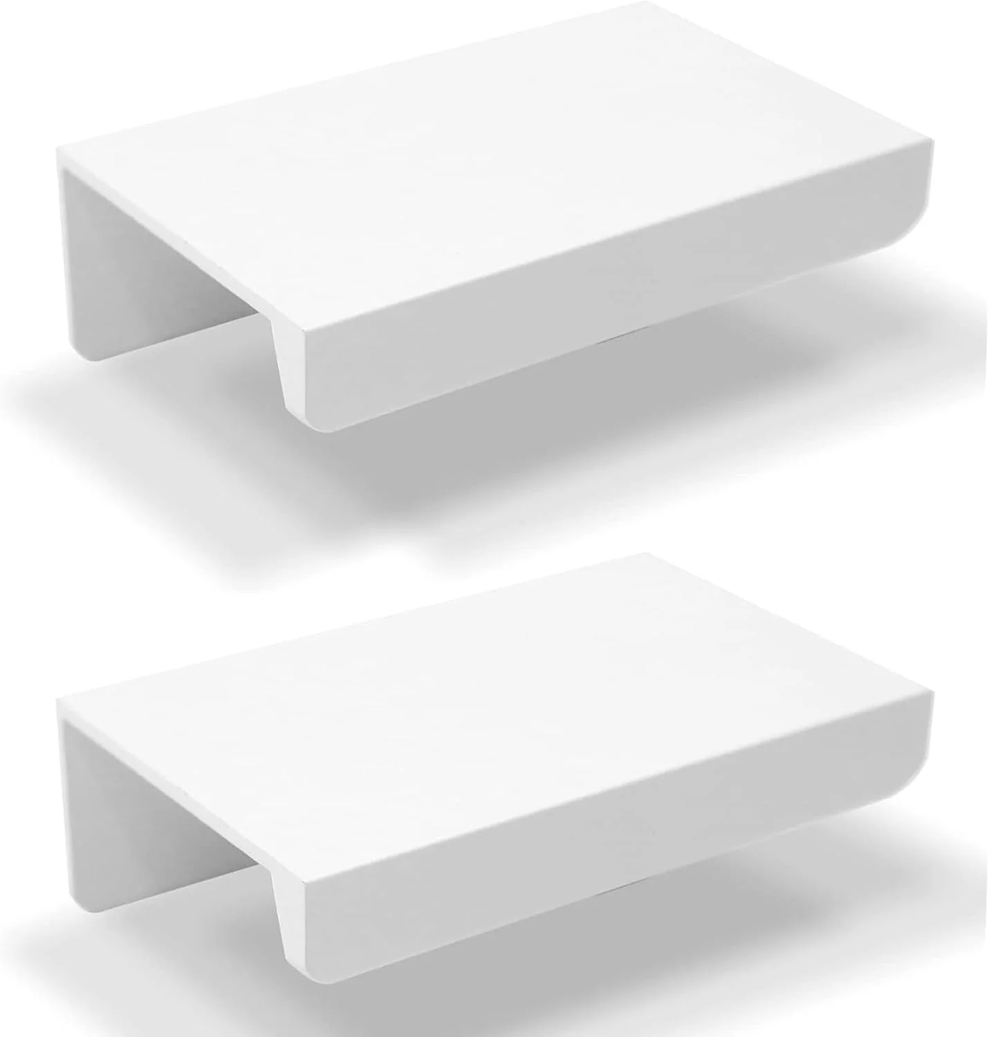 دستگیره کابینت سفید SYZOW بسته 6 عددی، دستگیره های مخفی مدرن مبلمان برای اتاق خواب، آشپزخانه، کمد لباس، فاصله سوراخ 64 میلی متر