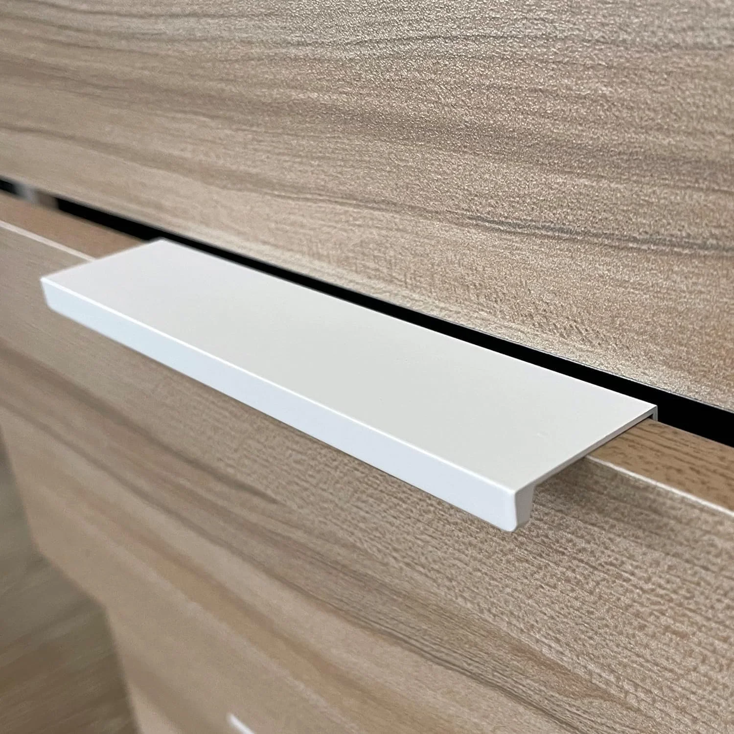 دستگیره کابینت سفید SYZOW بسته 6 عددی، دستگیره های مخفی مدرن مبلمان برای اتاق خواب، آشپزخانه، کمد لباس، فاصله سوراخ 64 میلی متر