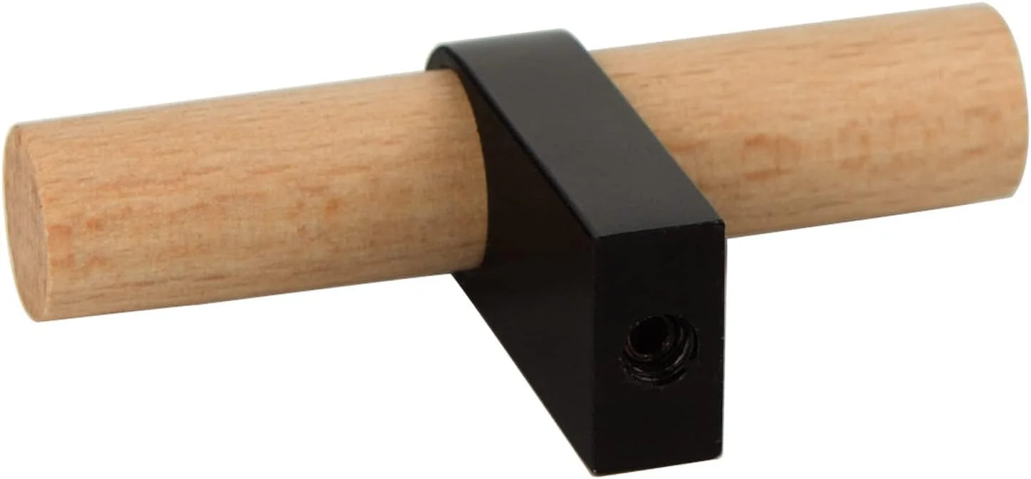 دستگیره کابینت قابل تنظیم TERRIFI، 8 عدد دستگیره کابینت، دستگیره های چوبی جامد قابل تنظیم تک سوراخ، برای سخت افزار مبلمان کمد لباس با پیچ نصب (2.4 اینچ)