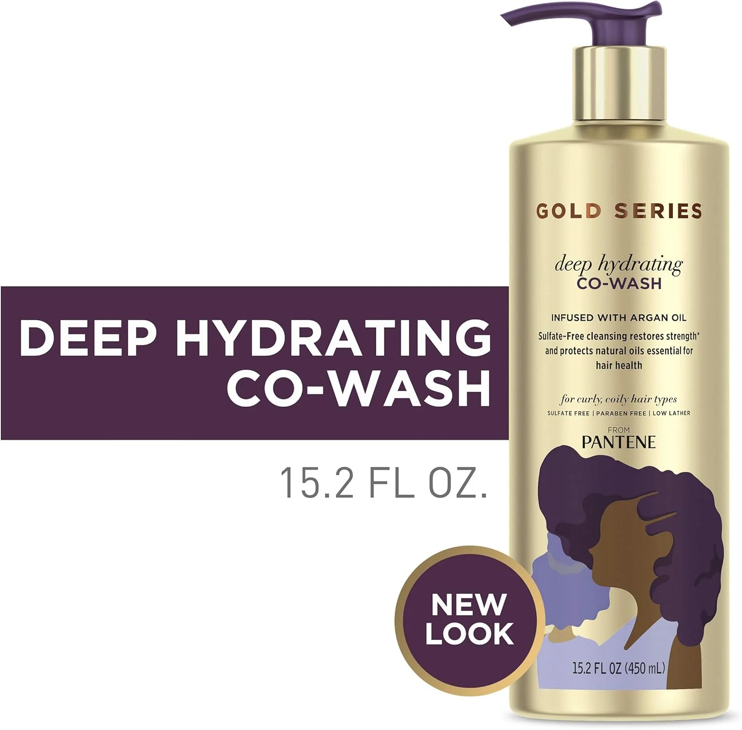 پنتن، شوینده ملایم، آبرسان عمیق، سری طلایی Pro-V، برای موهای طبیعی و مجعد، 450 میلی لیتر پنتن، شوینده ملایم، آبرسان عمیق، سری طلایی Pro-V، برای موهای طبیعی و مجعد، 450 میلی لیتر