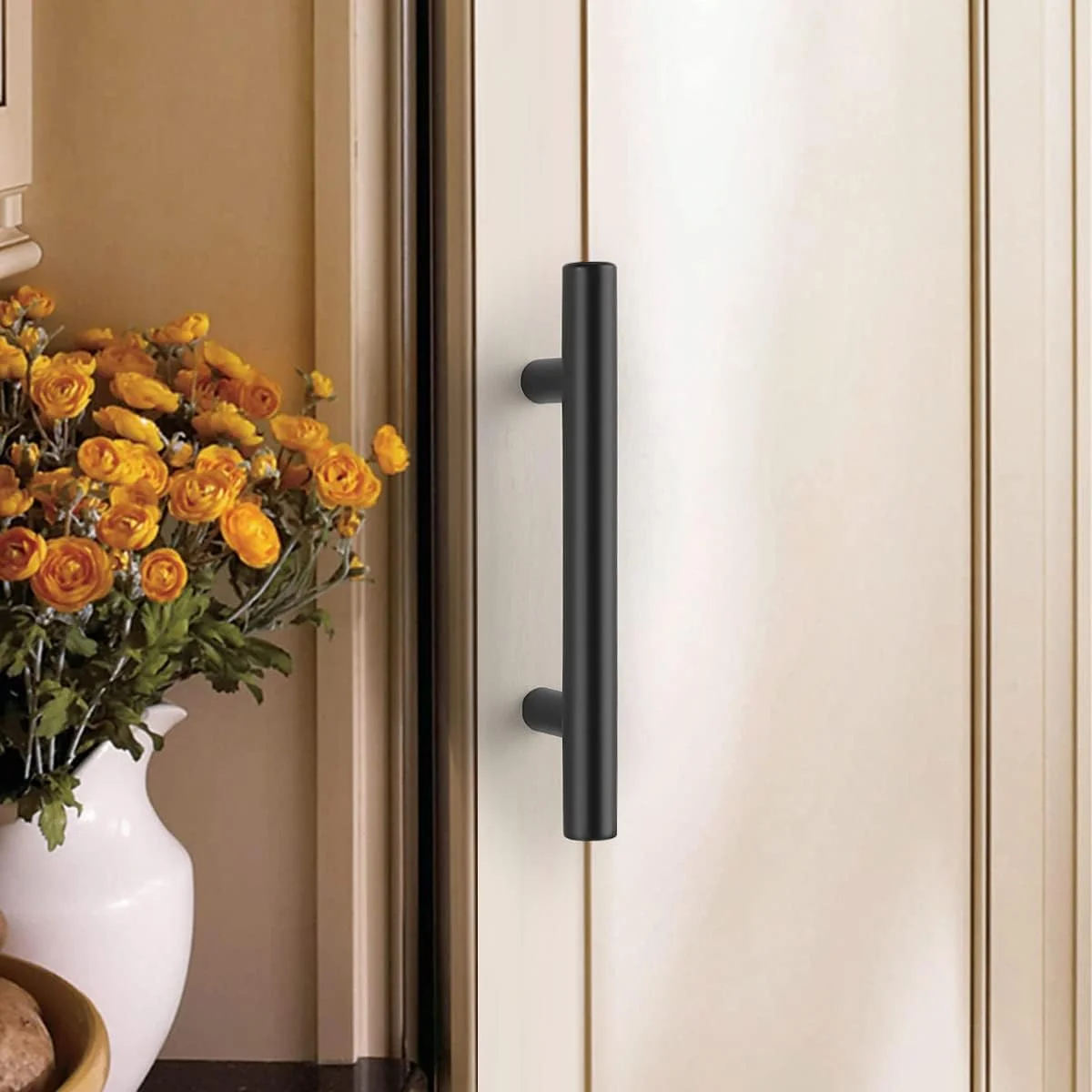 پروبریكو (بسته 10 عددی) دستگیره کابینت میله ای 10 اینچی مشکی، دستگیره های مدرن کابینت، دستگیره کمد، دستگیره T شکل کابینت آشپزخانه، دستگیره کشو