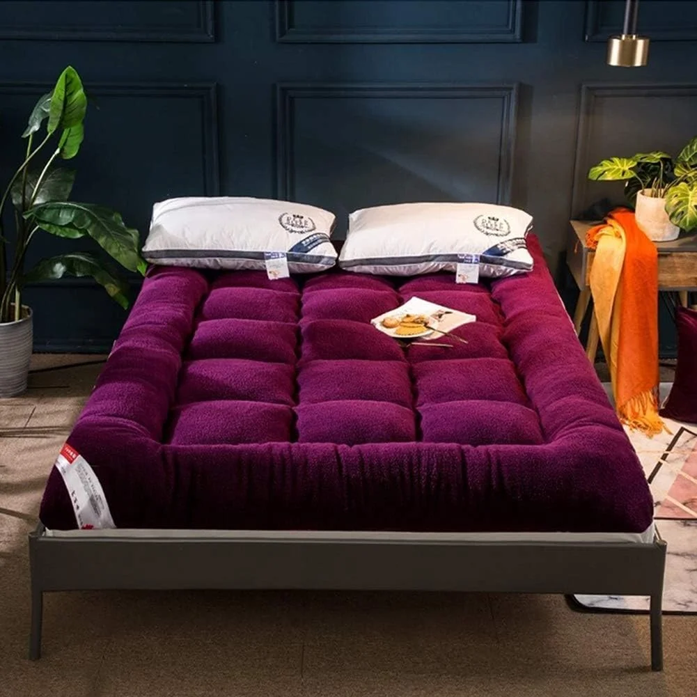 تشک تاتامی تاشو ضخیم AD&HD، تشک خواب فلانل ژاپنی، تشک نرم یک نفره و دو نفره برای اتاق خوابگاه و نشیمن (رنگ: بنفش، سایز: یک نفره) تشک تاتامی تاشو ضخیم AD&HD، تشک خواب فلانل ژاپنی، تشک نرم یک نفره و دو نفره برای اتاق خوابگاه و نشیمن (رنگ: بنفش، سایز: یک نفره)