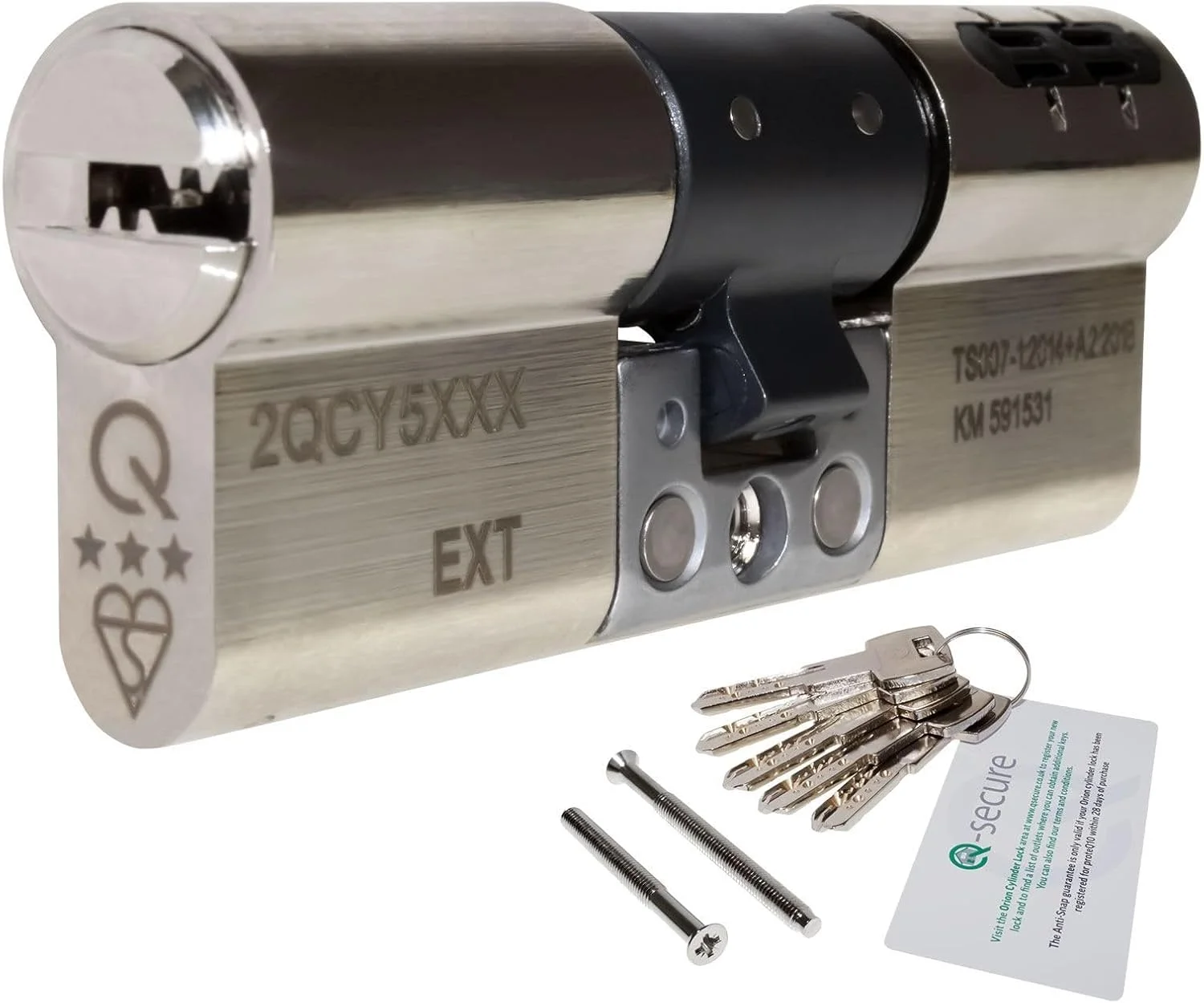 سیلندر ضد سرقت سه ستاره اوریون TS007 greenteQ، روکش نیکل، 35/35 (70 میلی متر)، مناسب درب های پی وی سی سیلندر ضد سرقت سه ستاره اوریون TS007 greenteQ، روکش نیکل، 35/35 (70 میلی متر)، مناسب درب های پی وی سی