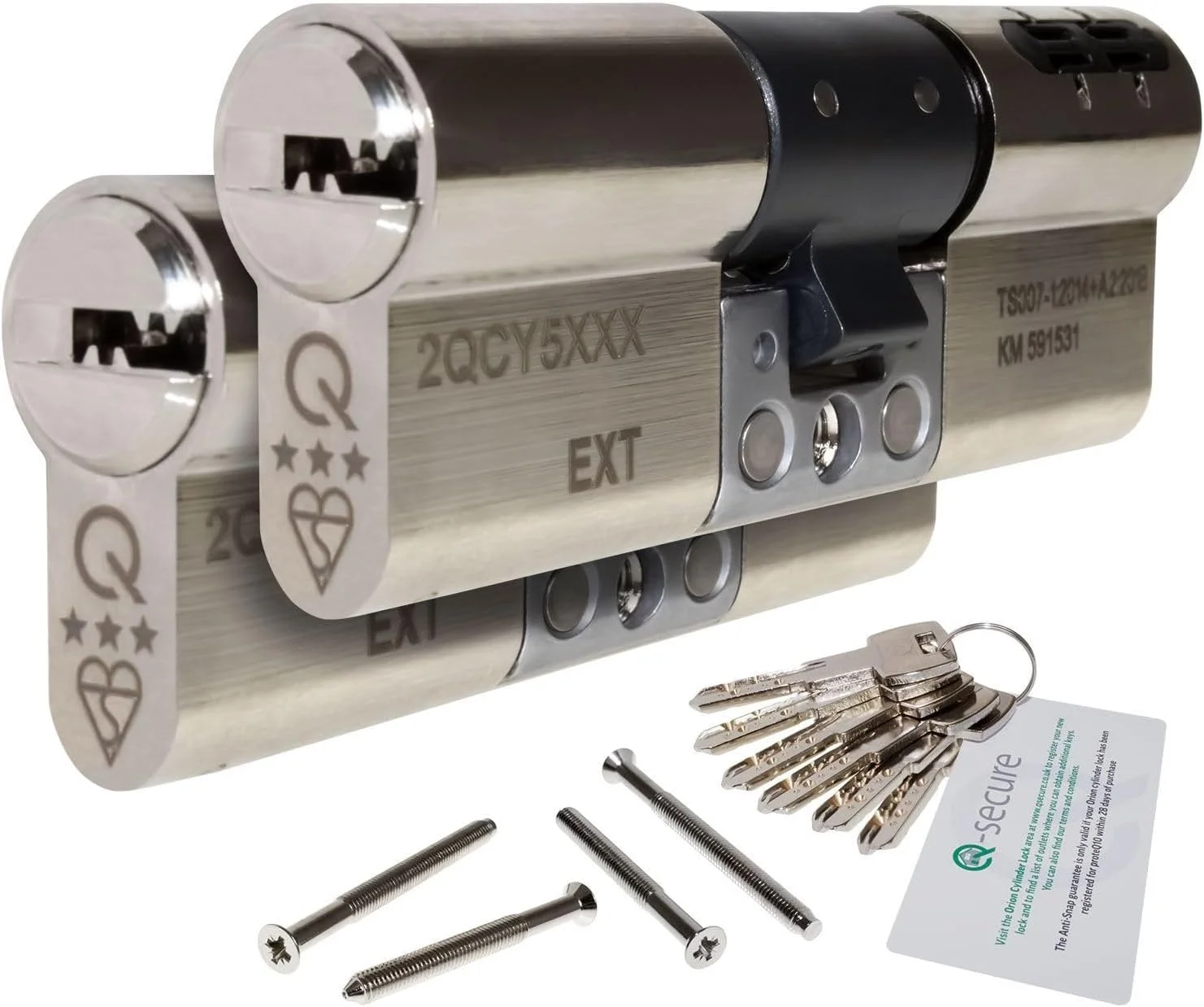 جفت سیلندر قفل ضد سرقت اوریون TS007 سه ستاره یورو (80 میلیمتری) نیکل، 40/40 جفت سیلندر قفل ضد سرقت اوریون TS007 سه ستاره یورو (80 میلیمتری) نیکل، 40/40