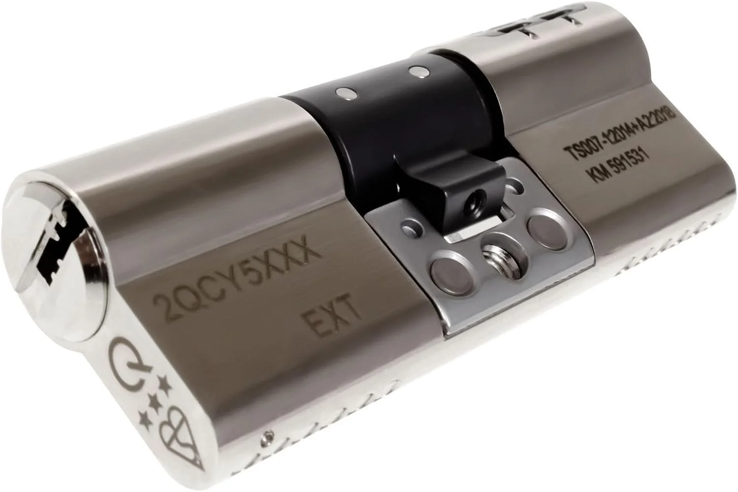 سیلندر ضد سرقت سه ستاره اوریون TS007 greenteQ، روکش نیکل، 35/35 (70 میلی متر)، مناسب درب های پی وی سی