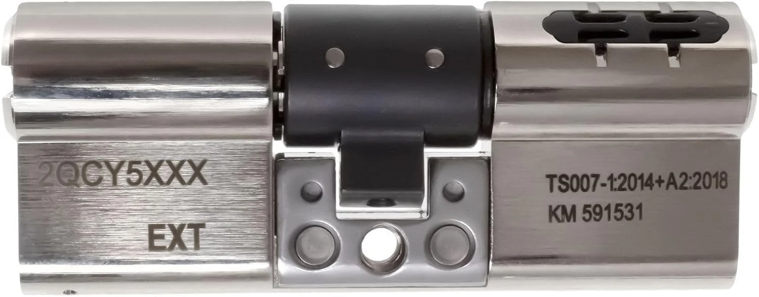 سیلندر ضد سرقت سه ستاره اوریون TS007 greenteQ، روکش نیکل، 35/35 (70 میلی متر)، مناسب درب های پی وی سی