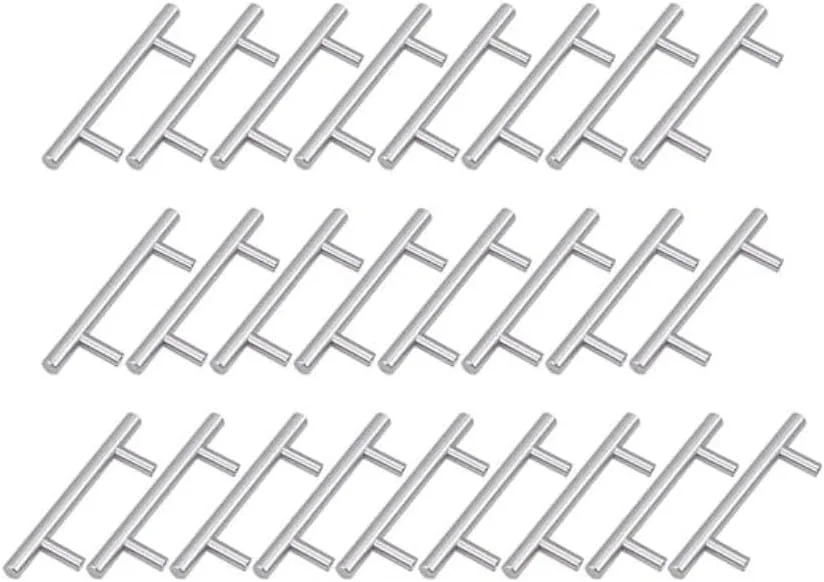 دستگیره های کابینت استیل ضد زنگ KNP با قطر 10 میلی متر، 25 عددی، راه حلی شیک و بادوام برای بهبود ظاهر و عملکرد کابینت ها، کشوها و مبلمان ارائه می دهند.