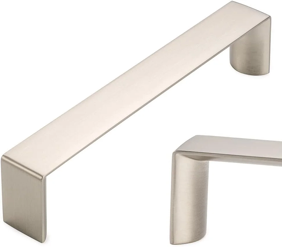 دستگیره کابینت پهن کوفیزو - دستگیره مبلمان نیکل برس خورده، فاصله پیچ 5 اینچ، بسته 10 عددی برای درب کابینت آشپزخانه، کشو کمد اتاق خواب، سخت افزار کمد حمام دستگیره کابینت پهن کوفیزو - دستگیره مبلمان نیکل برس خورده، فاصله پیچ 5 اینچ، بسته 10 عددی برای درب کابینت آشپزخانه، کشو کمد اتاق خواب، سخت افزار کمد حمام