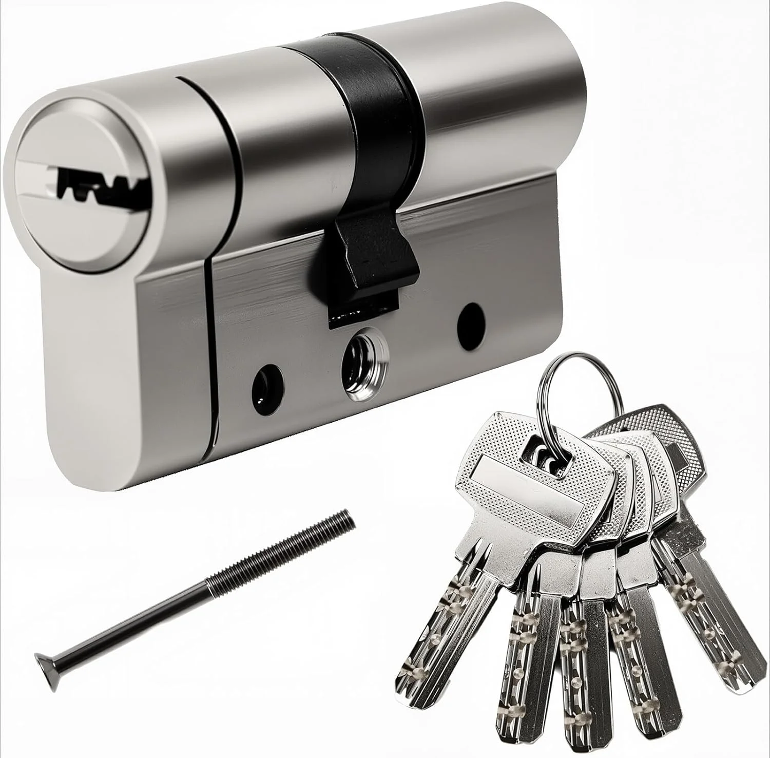 سیلندر قفل درب ضد سرقت 60 میلی متری SEPOX (30/30)، 6 پین با امنیت بالا، بدنه برنجی با میله فولادی ضد زنگ تقویت شده ضد سوراخ کاری و ضد باز شدن، دارای 5 کلید سیلندر قفل درب ضد سرقت 60 میلی متری SEPOX (30/30)، 6 پین با امنیت بالا، بدنه برنجی با میله فولادی ضد زنگ تقویت شده ضد سوراخ کاری و ضد باز شدن، دارای 5 کلید