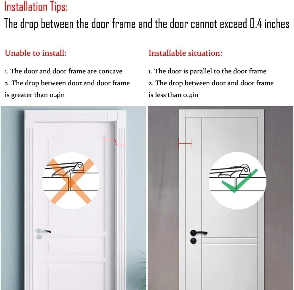 قفل درب امنیتی منزل، قفل درب ورودی برای کودکان، قفل تقویت کننده درب برای درهای چرخشی، قفل گیره ای، آلیاژ آلومینیوم ضخیم و جامد، قفل شب برای محافظت از خانه شما