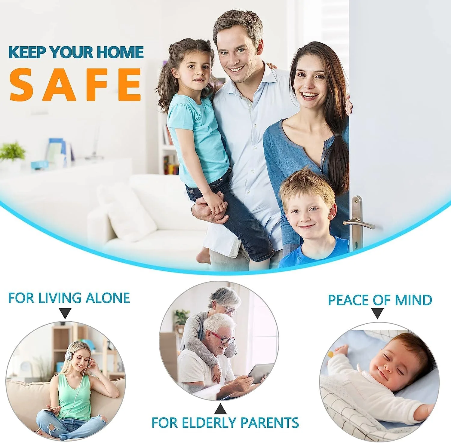 قفل درب امنیتی منزل، قفل تقویت کننده درب ضد کودک با استاپر 3 اینچی با تحمل 800 پوند برای درب های بازشو به داخل، قفل شب ارتقا یافته برای دفاع از خانه شما 3 اینچ نقره ای، محافظ اتاق خواب پاسیو، 2 عددی