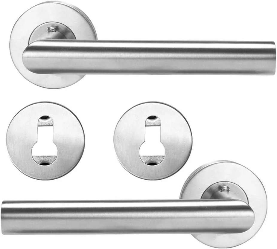 دستگیره درب NOLOGO قفل داخلی منزل قفل قابل تنظیم (نقره ای، استیل ضد زنگ)