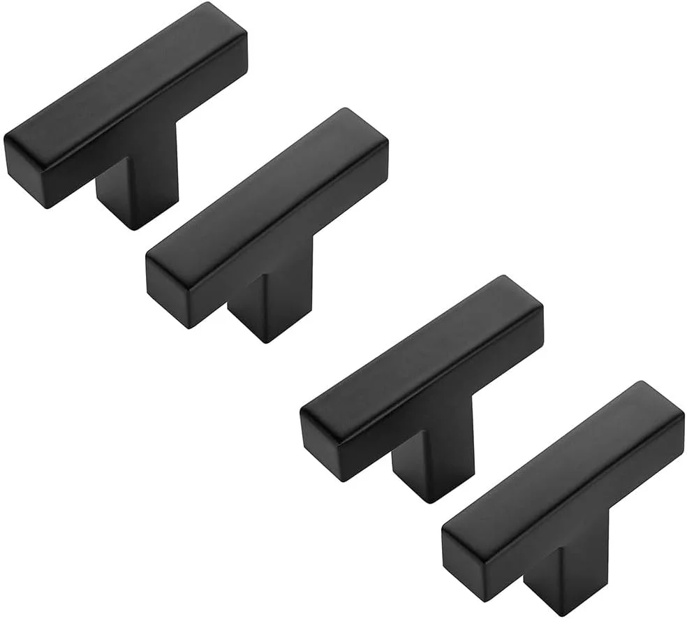 دستگیره کابینت JZS تک سوراخ، دستگیره های T شکل کابینت، دستگیره های کشو کابینت، سخت افزار کمد، دستگیره کابینت، دستگیره کابینت تک سوراخ استیل ضد زنگ، بسته 4 عددی مربع مشکی مات دستگیره کابینت JZS تک سوراخ، دستگیره های T شکل کابینت، دستگیره های کشو کابینت، سخت افزار کمد، دستگیره کابینت، دستگیره کابینت تک سوراخ استیل ضد زنگ، بسته 4 عددی مربع مشکی مات