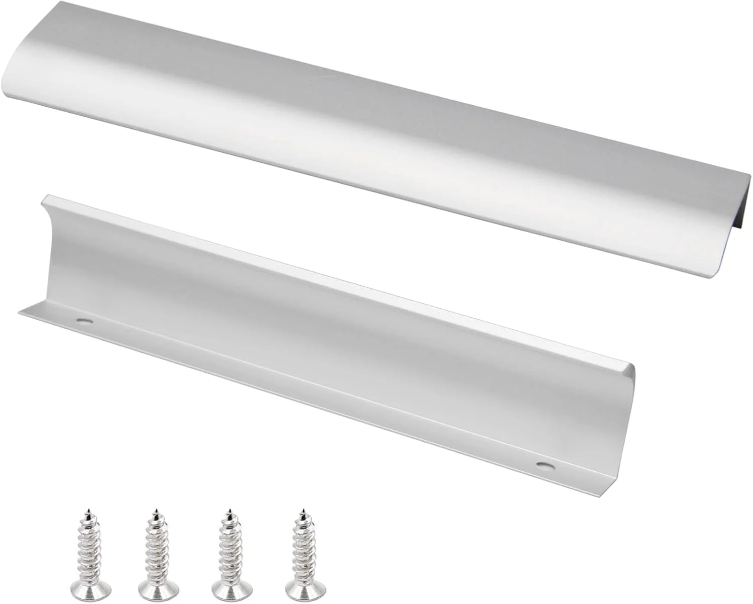 دستگیره مخفی لبه انگشتی جوجا، بسته 10 عددی، دستگیره های کشو مبلمان با سبک مدرن، دستگیره و دکمه کابینت آشپزخانه، نقره ای 150 میلی متر دستگیره مخفی لبه انگشتی جوجا، بسته 10 عددی، دستگیره های کشو مبلمان با سبک مدرن، دستگیره و دکمه کابینت آشپزخانه، نقره ای 150 میلی متر