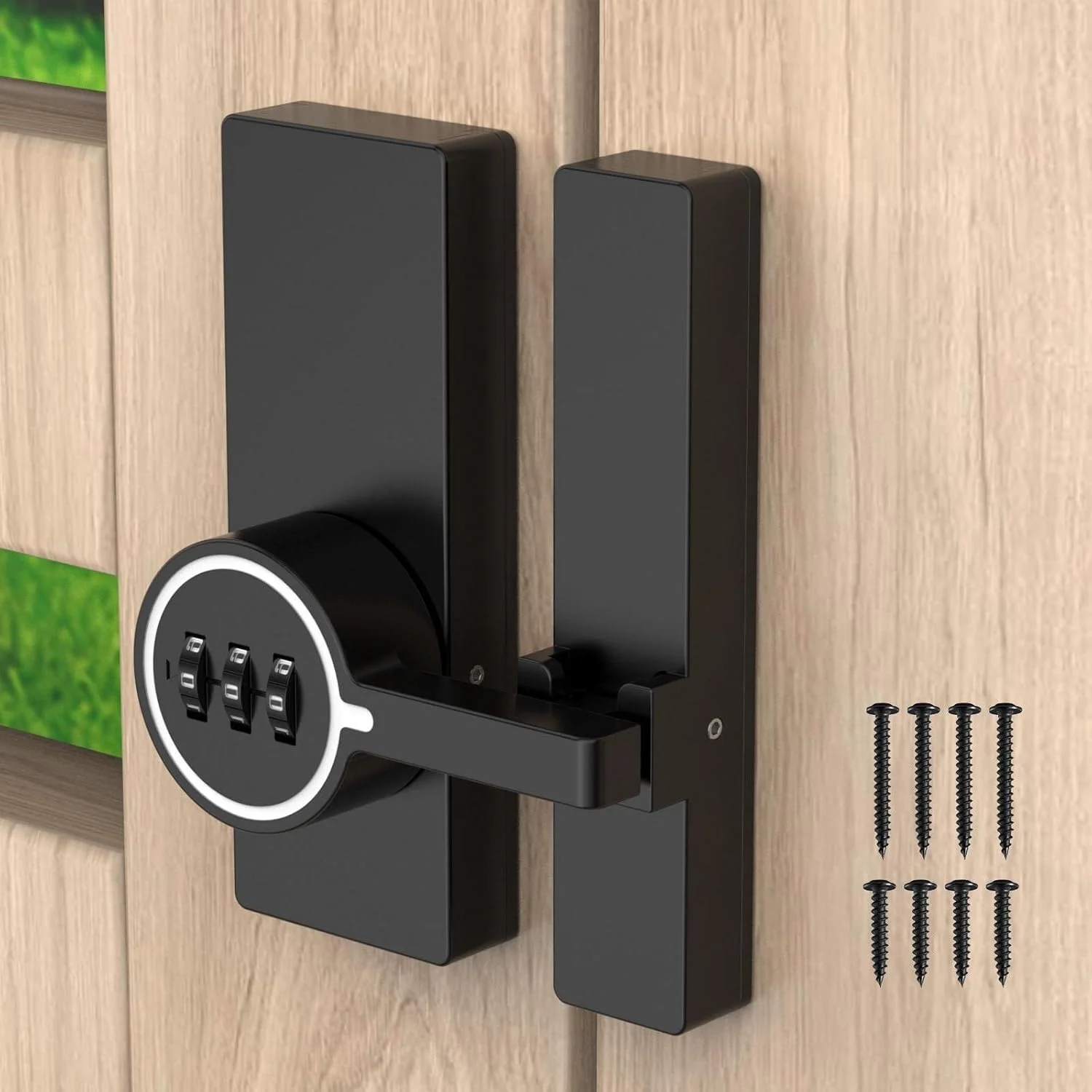 قفل درب انبار رمزی بدون کلید با ترکیب 3 رقمی، قفل درب کشویی با چرخش 180 درجه، نصب چسبی و پیچی، قفل امنیتی کابینت، سوله، دروازه، اتاق خواب، کمد، مشکی شبتاب قفل درب انبار رمزی بدون کلید با ترکیب 3 رقمی، قفل درب کشویی با چرخش 180 درجه، نصب چسبی و پیچی، قفل امنیتی کابینت، سوله، دروازه، اتاق خواب، کمد، مشکی شبتاب