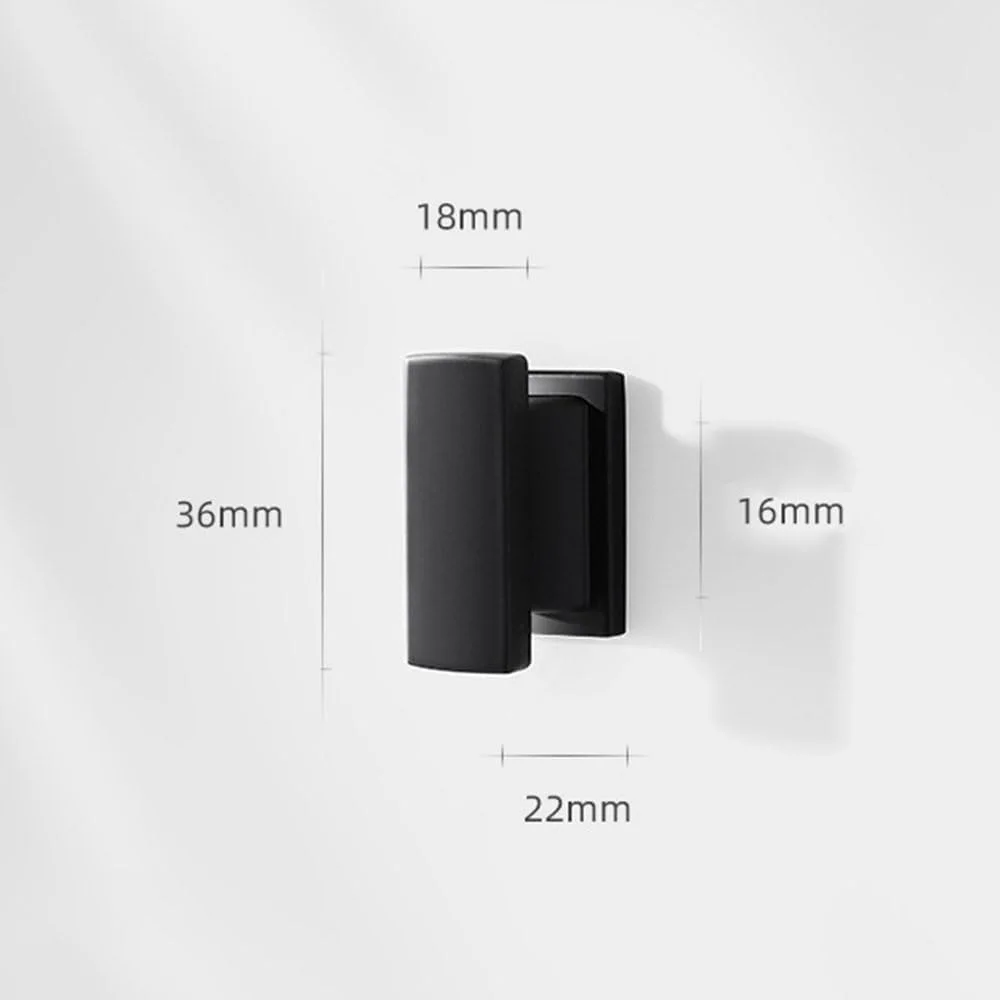 دستگیره کابینت JZS، دستگیره کشو کمد مشکی، دستگیره کابینت برای کمد، حمام، سخت افزار کابینت آشپزخانه، آلیاژ روی جامد، بسته 4 عددی، مشکی مات مربعی