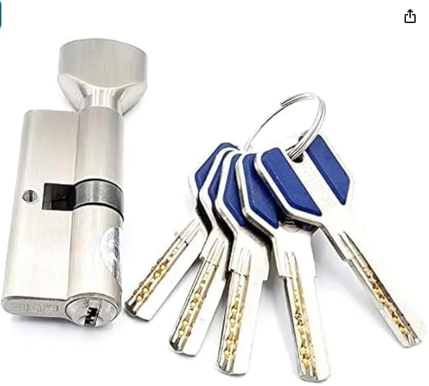 سیلندر قفل درب ام اس ام Msvilla، 90 میلی متر، 5 کلید کامپیوتری غیرقابل کپی ساخت اسپانیا نصب آسان مناسب برای انواع دستگیره درب (کلید + دستگیره)