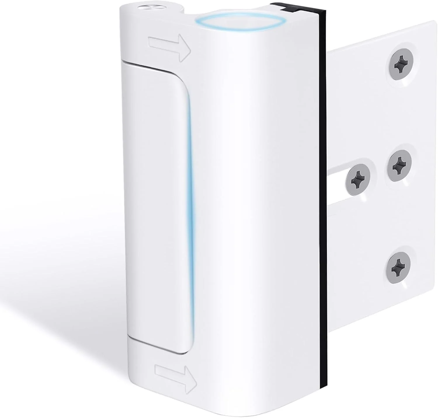 قفل تقویت درب امنیتی منزل - قفل درب امنیتی بالا برای ایمنی کودکان، قفل درب جلو برای ایمنی کودکان، تحمل وزن تا 360 کیلوگرم، قفل زبانه بالایی درب، محافظ درب چرخشی به سمت داخل