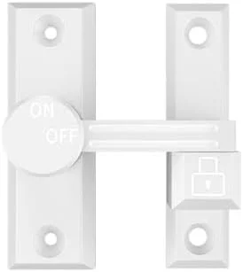 قفل زبانه چرخشی - قفل امنیتی آلیاژ روی سنگین 90 درجه/180 درجه برای حمام، درب، گاراژ، کابینت، انبار (سفید، 1 عدد)