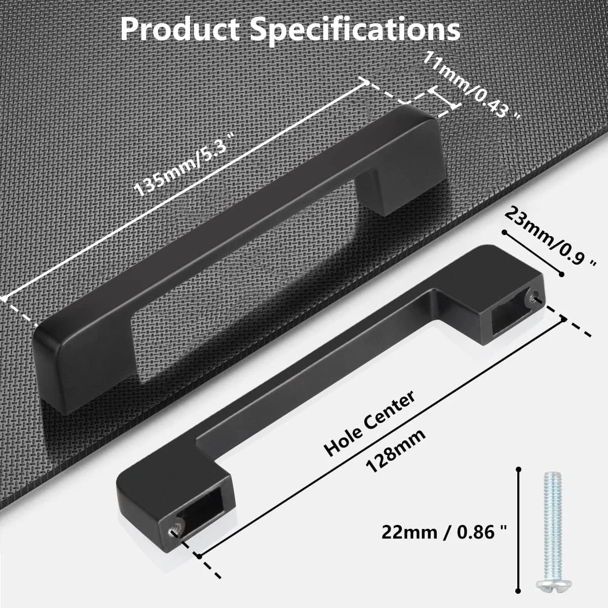 GUWINA بسته 6 عددی دستگیره مبلمان 128 میلی متری، مشکی، دستگیره های مدرن کابینت، دستگیره آشپزخانه، دستگیره کشو، دستگیره درب آلیاژ آلومینیوم، مناسب برای کمد، کشو در اتاق نشیمن، آشپزخانه GUWINA بسته 6 عددی دستگیره مبلمان 128 میلی متری، مشکی، دستگیره های مدرن کابینت، دستگیره آشپزخانه، دستگیره کشو، دستگیره درب آلیاژ آلومینیوم، مناسب برای کمد، کشو در اتاق نشیمن، آشپزخانه