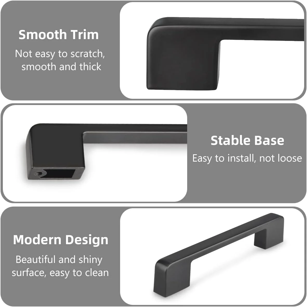 GUWINA بسته 6 عددی دستگیره مبلمان 128 میلی متری، مشکی، دستگیره های مدرن کابینت، دستگیره آشپزخانه، دستگیره کشو، دستگیره درب آلیاژ آلومینیوم، مناسب برای کمد، کشو در اتاق نشیمن، آشپزخانه GUWINA بسته 6 عددی دستگیره مبلمان 128 میلی متری، مشکی، دستگیره های مدرن کابینت، دستگیره آشپزخانه، دستگیره کشو، دستگیره درب آلیاژ آلومینیوم، مناسب برای کمد، کشو در اتاق نشیمن، آشپزخانه