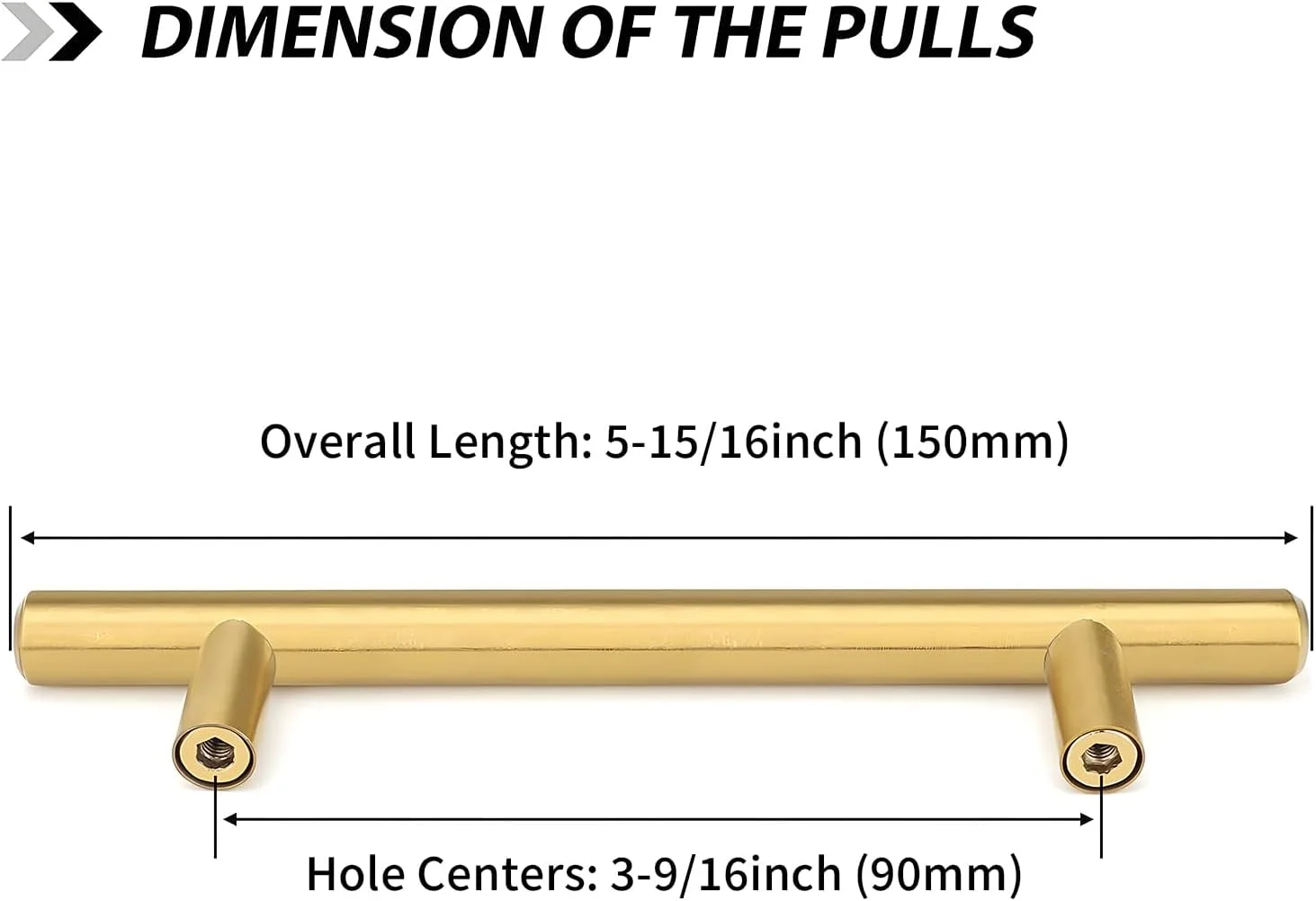 goldenwarm ست 2 عددی دستگیره کشو و درب کابینت برنجی برس خورده، مناسب برای سخت افزار آشپزخانه مبلمان، مرکز سوراخ 3.5 اینچ، طول کلی 6 اینچ goldenwarm ست 2 عددی دستگیره کشو و درب کابینت برنجی برس خورده، مناسب برای سخت افزار آشپزخانه مبلمان، مرکز سوراخ 3.5 اینچ، طول کلی 6 اینچ