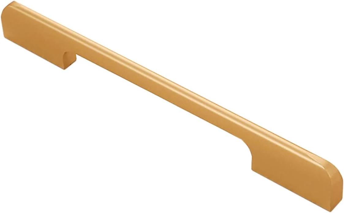 دستگیره کابینت Boxonly، طول 306 میلی متر، فاصله سوراخ ها 288 میلی متر، دستگیره طلایی درب، دستگیره مستقیم، کشو، کمد، کابینت، آشپزخانه، پنجره، دستگیره های کششی، 5 عدد