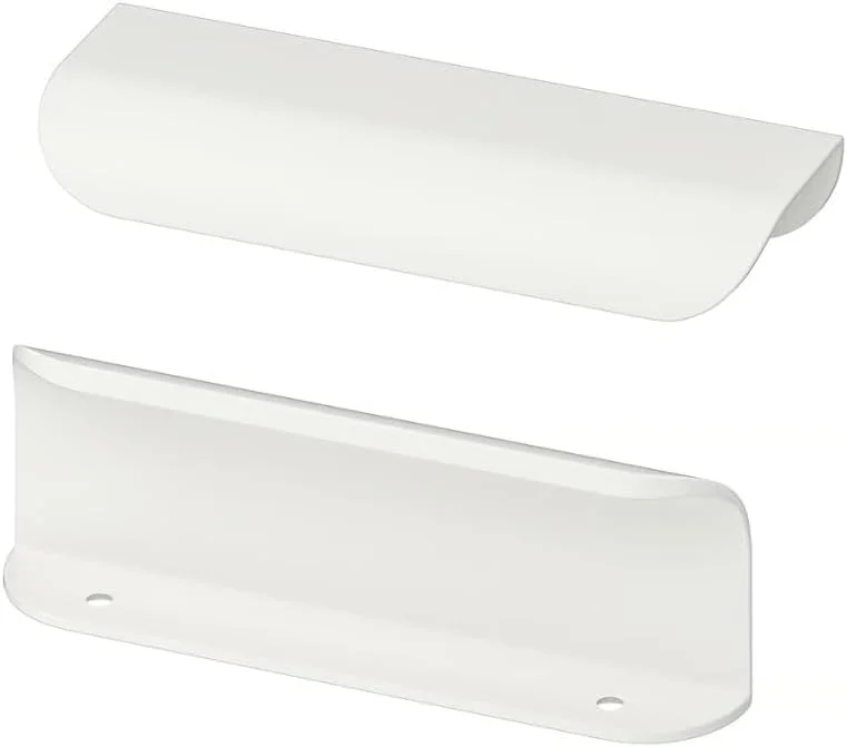 دستگیره کابینت آشپزخانه آلومینیومی مینیمالیستی سفید ایکیا BILLSBRO، 120 میلی متر، بسته 2 عددی، 503.343.03