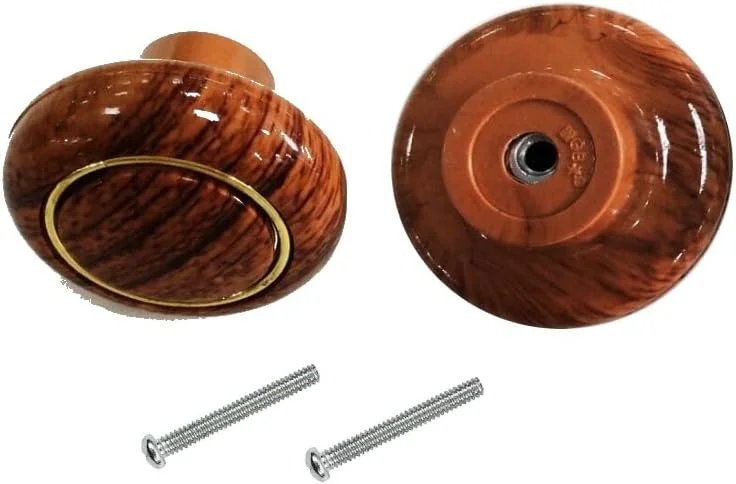 دستگیره کابینت ABS طرح چوب طبیعی Biella™ - دستگیره های قارچی شکل برای کمد، کابینت آشپزخانه، دفتر کار خانگی، مناسب برای DIY (بسته 2 عددی)