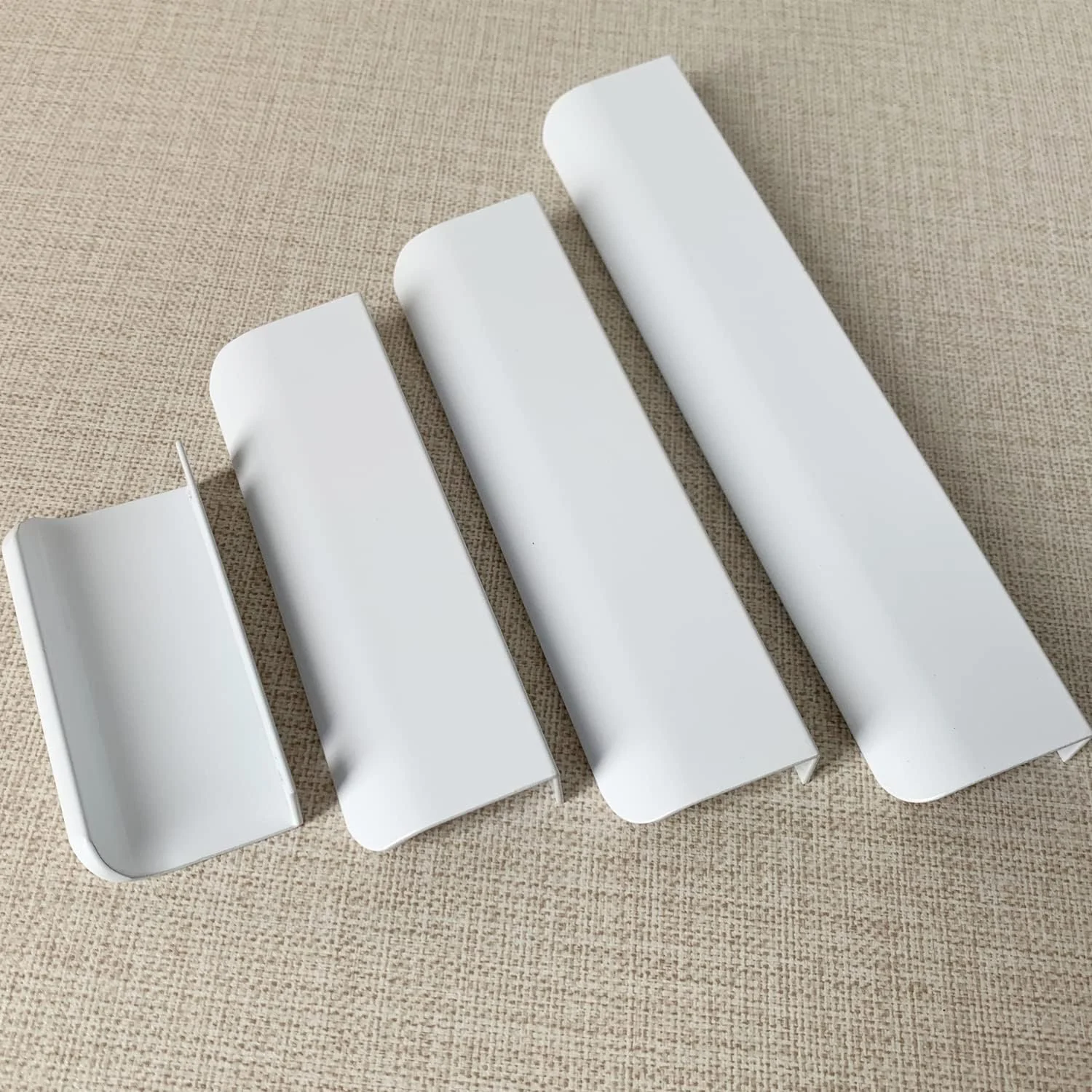 بسته 6 عددی دستگیره مخفی کابینت BOOLSFMAM، دستگیره آشپزخانه سفید خالص، دستگیره درب، دستگیره کشو، مناسب برای کمد لباس، اتاق خواب، حمام