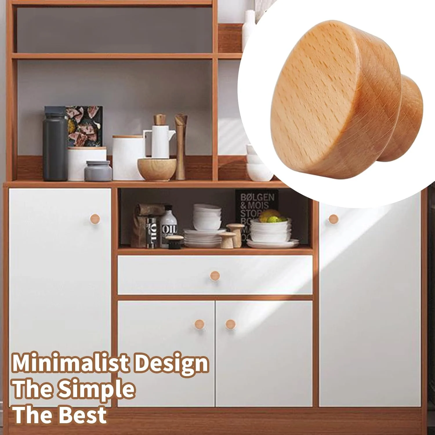 دستگیره چوبی Bmgop، 12 عدد دستگیره کابینت چوبی گرد با سطح صاف، 35 میلیمتر، دستگیره و کشو مبلمان چوبی راش طبیعی دستگیره چوبی Bmgop، 12 عدد دستگیره کابینت چوبی گرد با سطح صاف، 35 میلیمتر، دستگیره و کشو مبلمان چوبی راش طبیعی