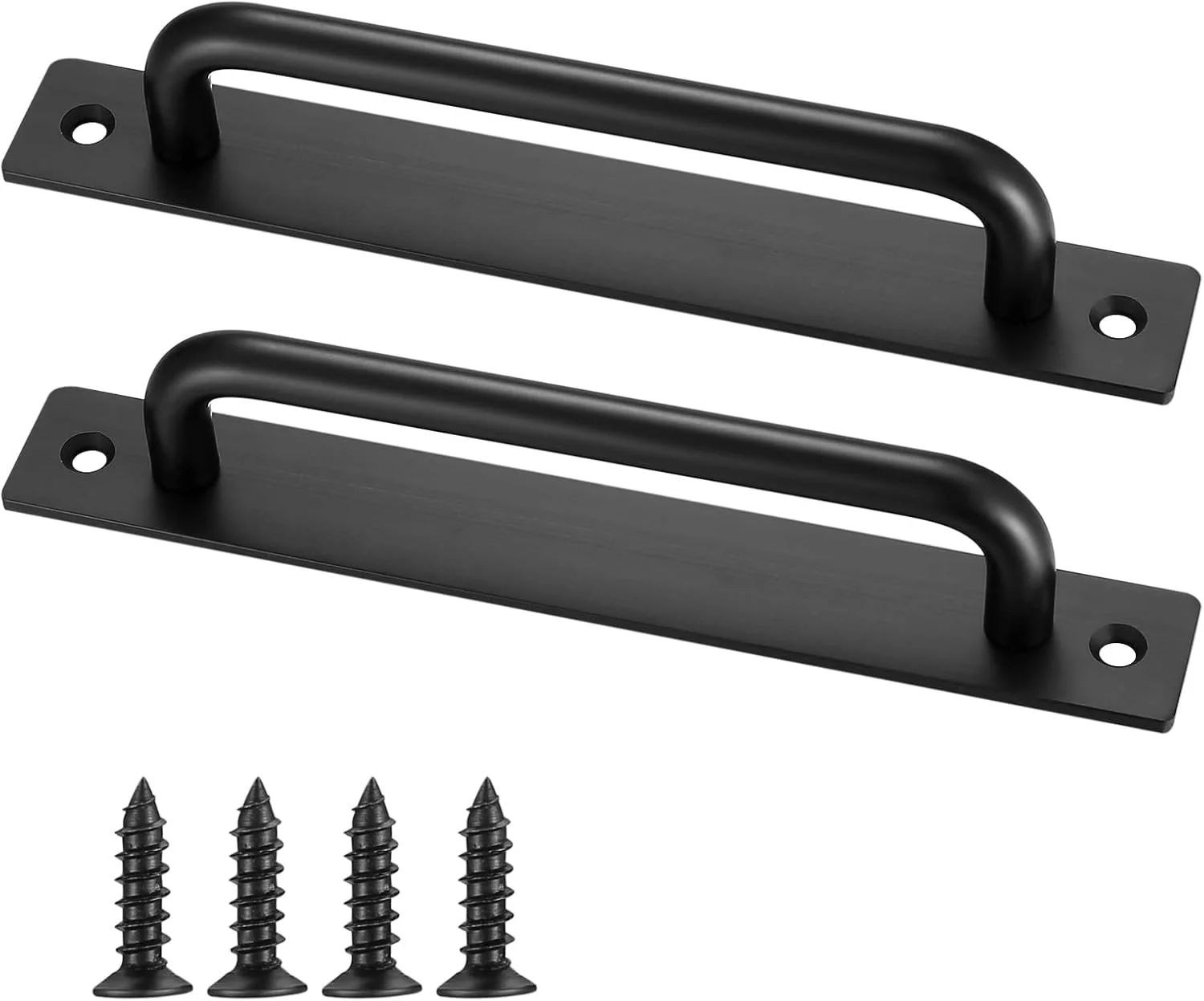 دستگیره های کشویی درب Aoyfuwell، 2 عدد، دستگیره های میله ای کشویی مشکی، دستگیره های فشاری، دستگیره های درب، مبلمان آشپزخانه، انبار باغ، سوله، گاراژ، کابینت، درب کمد با صفحه پشتی آلومینیومی