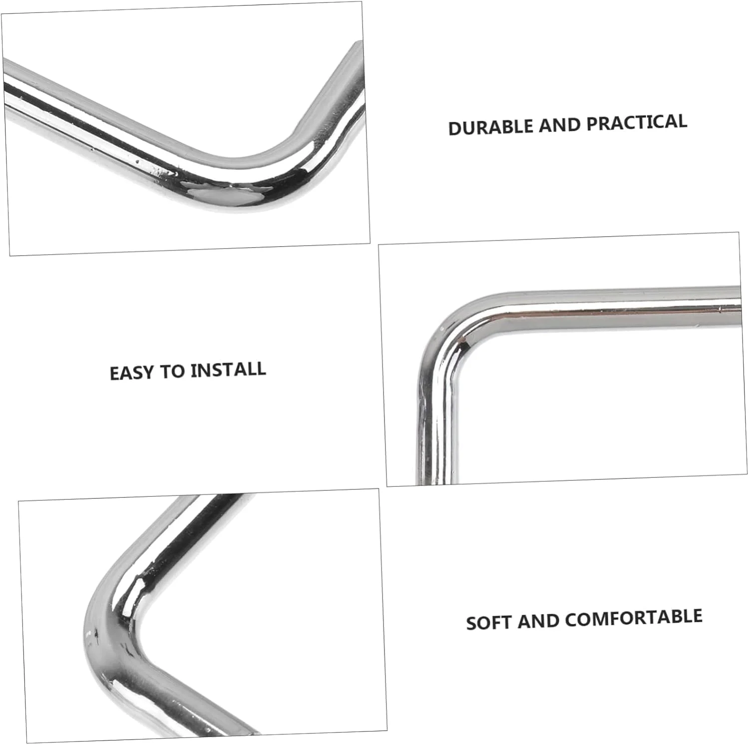 دستگیره گرد جامد استیل 4basix، فاصله مرکز سوراخ 100 میلی متر، دستگیره سخت افزاری کابینت U شکل برای درب کابینت آشپزخانه حمام اتاق خواب (8 عدد، 100 میلی متر/4 اینچ)