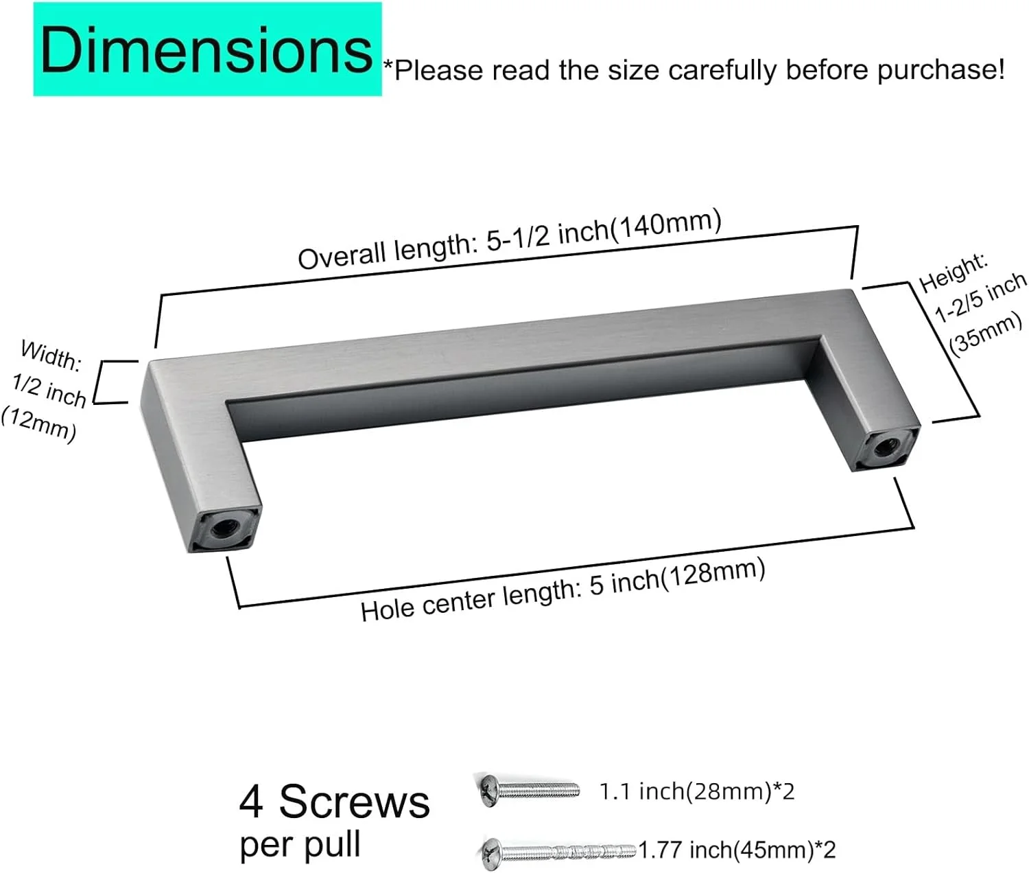 دستگیره کابینت آشپزخانه آیبلی، 20 عددی، مرکز سوراخ 5 اینچی، خاکستری باستانی، دستگیره مربعی کابینت، دستگیره کشو خاکستری، دستگیره مدرن کمد، سخت افزار کابینت آشپزخانه استیل ضد زنگ