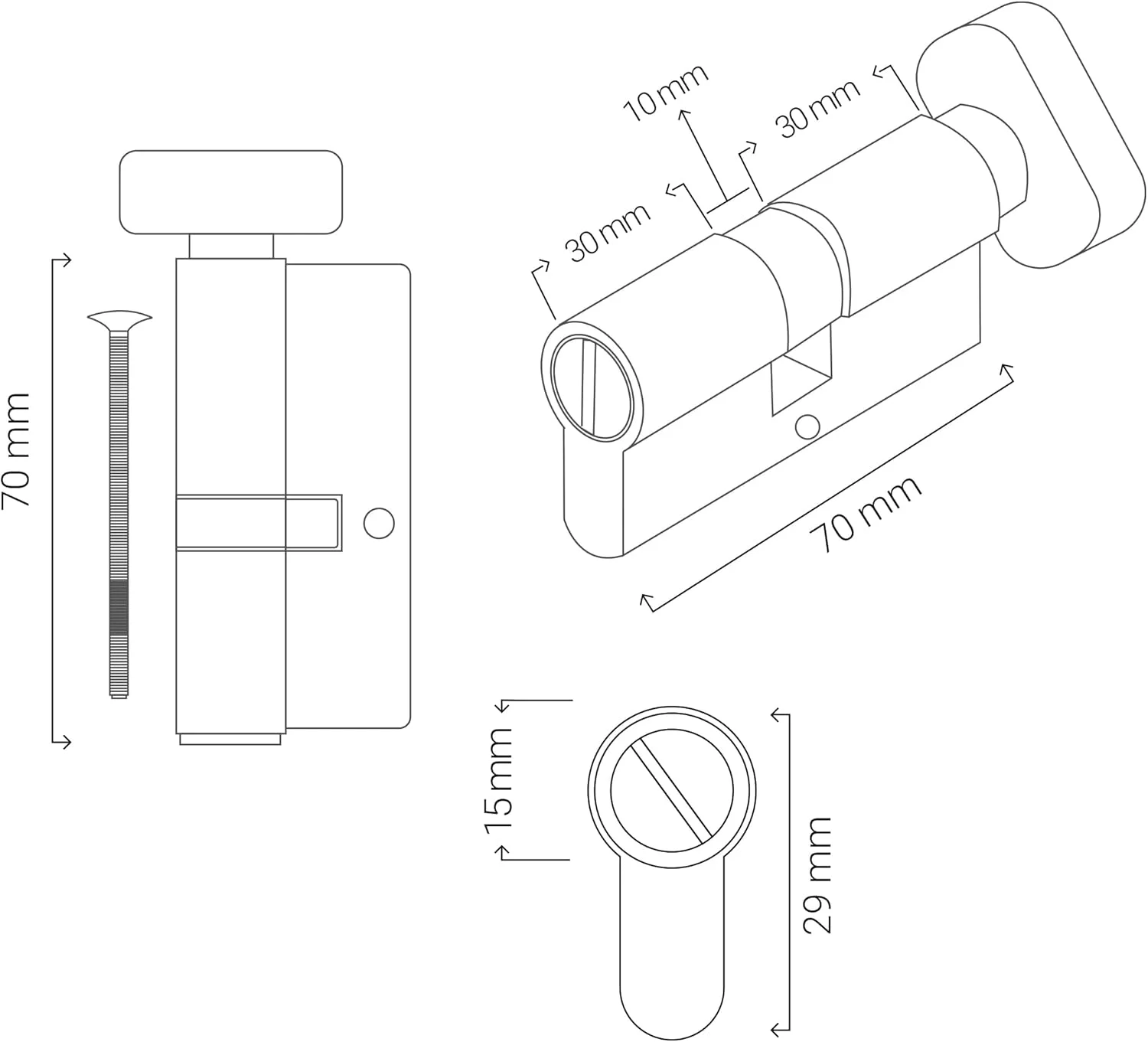 سیلندر قفل برنجی ممتاز یورو 70 میلی متری Cincinno – یک طرف کلید/دستگیره، ضد زنگ، قفل بی صدا – ایده آل برای درها، کابینت ها – (روکش کروم) سیلندر قفل برنجی ممتاز یورو 70 میلی متری Cincinno – یک طرف کلید/دستگیره، ضد زنگ، قفل بی صدا – ایده آل برای درها، کابینت ها – (روکش کروم)