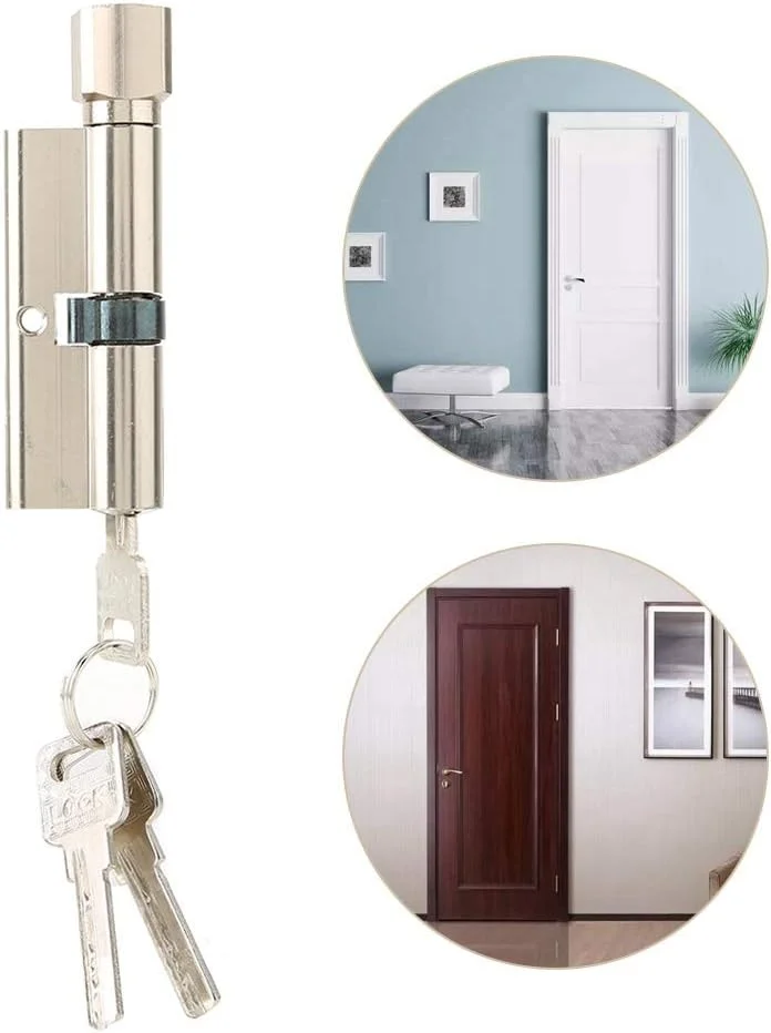 سیلندر قفل درب ضد سرقت BTER، سیلندر کلید قفل چند طرفه پایدار مقاوم در برابر سایش ایمن 70 میلی متر با کلید برای دفتر کار و منزل سیلندر قفل درب ضد سرقت BTER، سیلندر کلید قفل چند طرفه پایدار مقاوم در برابر سایش ایمن 70 میلی متر با کلید برای دفتر کار و منزل