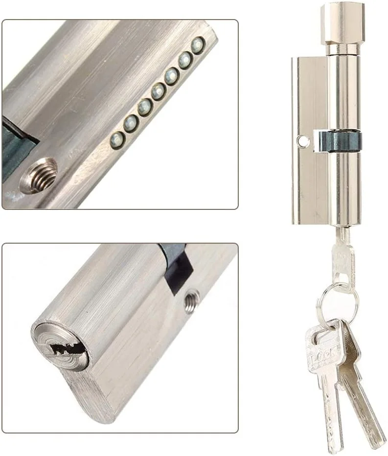 سیلندر قفل درب ضد سرقت BTER، سیلندر کلید قفل چند طرفه پایدار مقاوم در برابر سایش ایمن 70 میلی متر با کلید برای دفتر کار و منزل سیلندر قفل درب ضد سرقت BTER، سیلندر کلید قفل چند طرفه پایدار مقاوم در برابر سایش ایمن 70 میلی متر با کلید برای دفتر کار و منزل