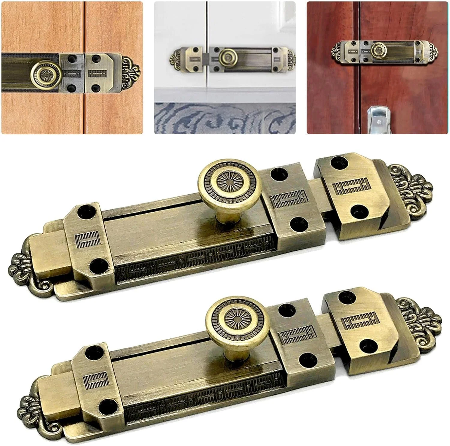 قفل زبانه ای درب کشویی BIGTHREE، قفل درب استیل ضد زنگ ضخیم یکپارچهسازی با سیستمعامل، قفل کشویی درب بشکه ای، قفل کشویی درب امنیتی، برای درب های داخلی قفل های بادوام درب ایده آل