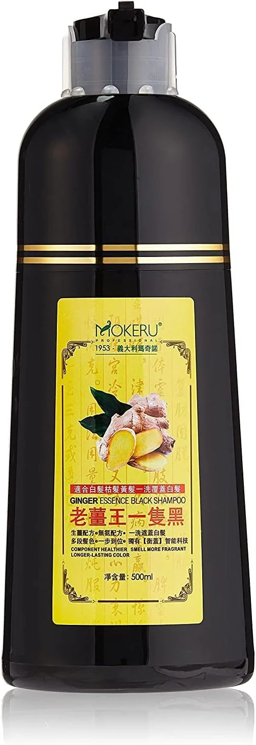 شامپو رنگ مو زنجبیل شاه موکر، رنگ آمیزی سریع 5 دقیقه ای - 500 میلی لیتر (مشکی)