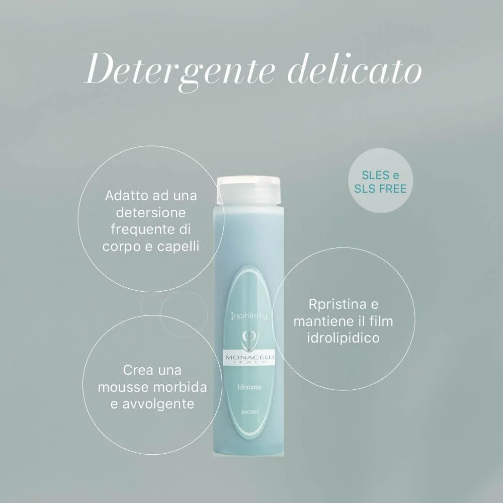 شامپو مرطوب کننده مو موناسلی اینفینیتی باگنو 200 میلی لیتر، پاک کننده ملایم و کرمی برای مو و پوست سر معمولی یا کمی کم آب شامپو مرطوب کننده مو موناسلی اینفینیتی باگنو 200 میلی لیتر، پاک کننده ملایم و کرمی برای مو و پوست سر معمولی یا کمی کم آب