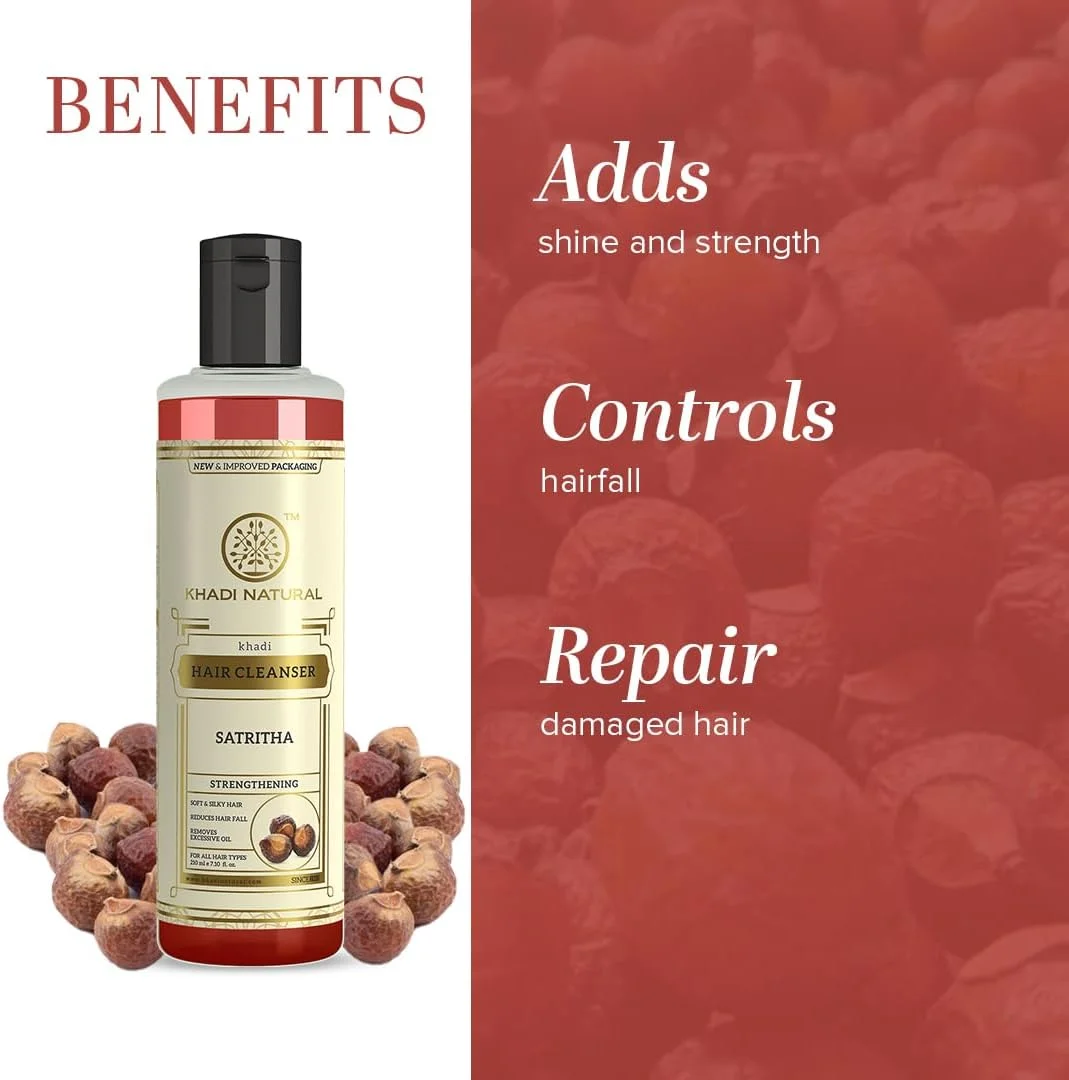 شوینده طبیعی مو خادی ساتریتا (شامپو)، 210 میلی لیتر، چند منظوره