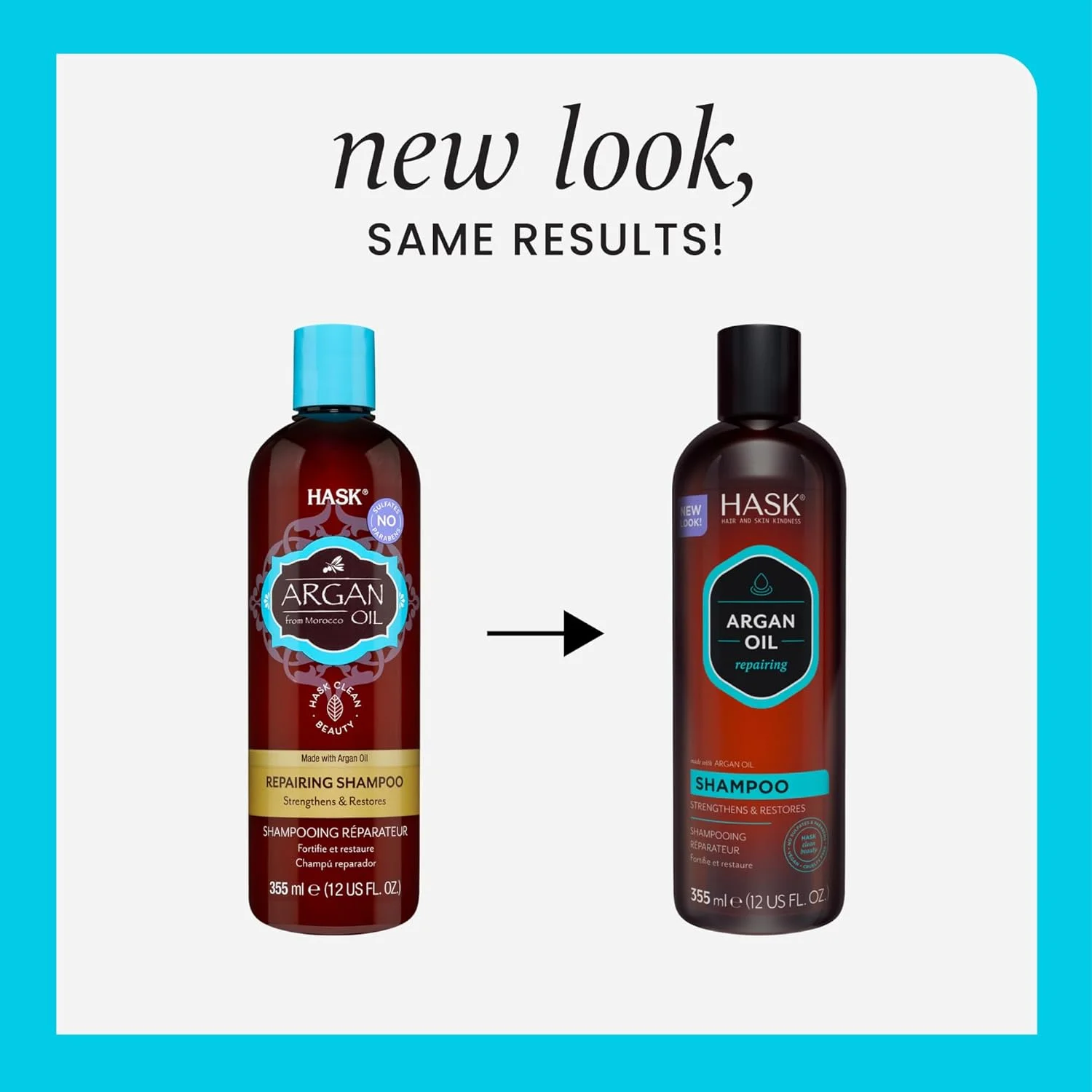 شامپو ترمیم کننده روغن آرگان هاسک، 355 میلی لیتر