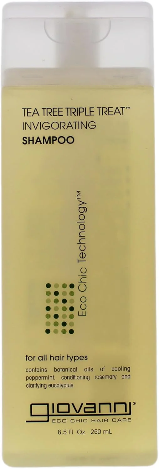 شامپو انرژی بخش درخت چای تریپل تریت جووانی | احیا کننده مو و پوست سر | تسکین دهنده خشکی و پوسته پوسته شدن پوست سر با گیاهان ارگانیک درخت چای | 100% محافظ رنگ مو | 250 میلی لیتر