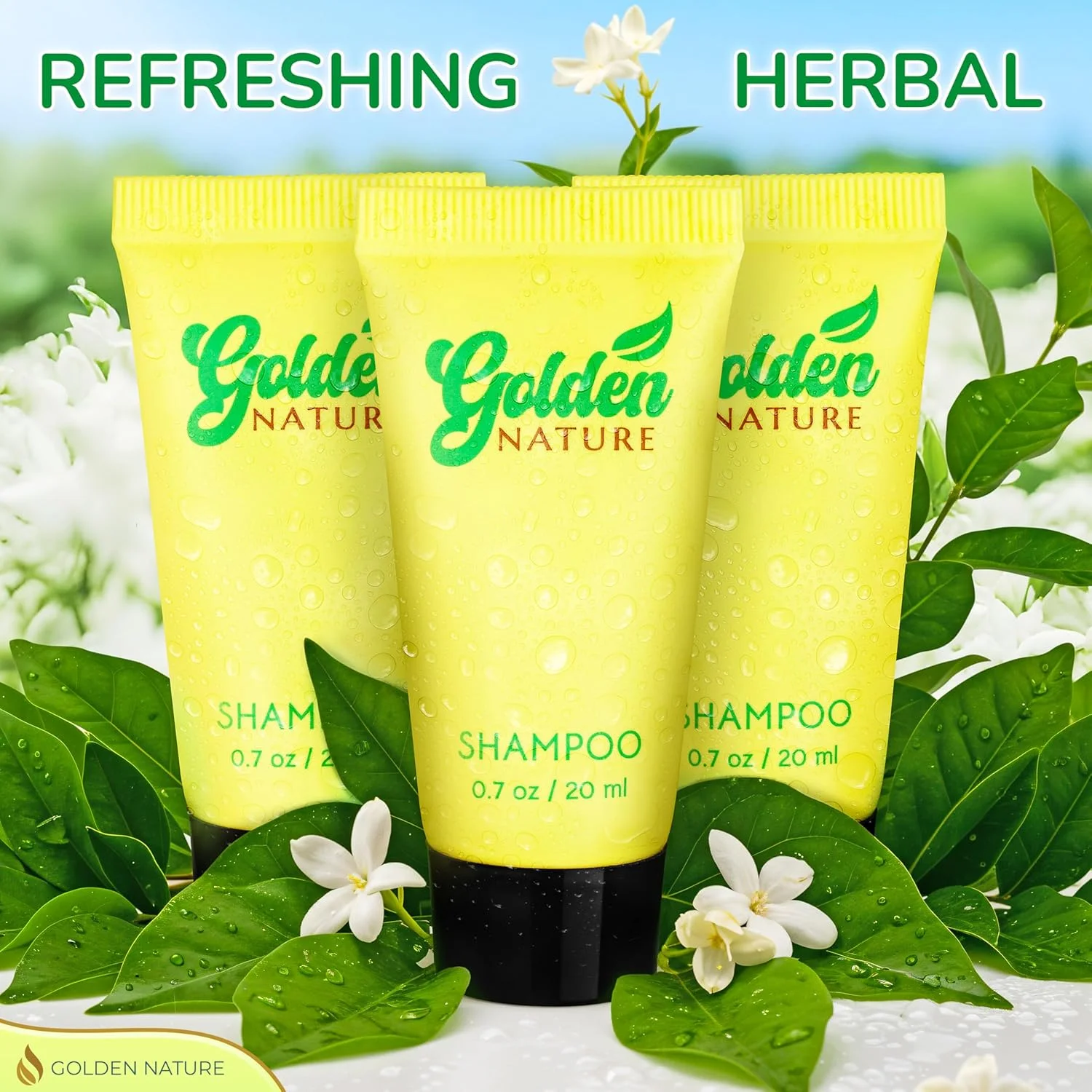گلدن نیچر - شامپو هتلی سایز مسافرتی به صورت عمده - یاس، 20 میلی لیتر، بسته 100 عددی - مهمانان خود را با شامپوی آرامش بخش و طراوت دهنده خوشحال کنید - لوازم بهداشتی لوکس سایز کوچک برای Airbnb، متل ها و اتاق های مهمان گلدن نیچر - شامپو هتلی سایز مسافرتی به صورت عمده - یاس، 20 میلی لیتر، بسته 100 عددی - مهمانان خود را با شامپوی آرامش بخش و طراوت دهنده خوشحال کنید - لوازم بهداشتی لوکس سایز کوچک برای Airbnb، متل ها و اتاق های مهمان