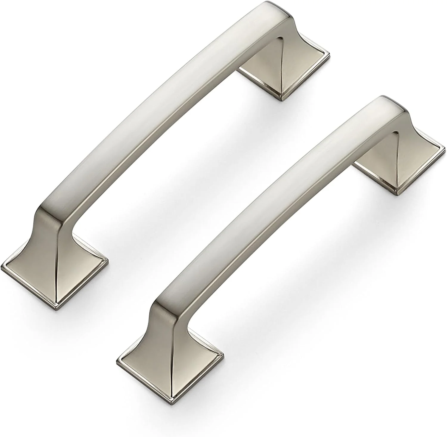 راوینته - بسته 30 عددی دستگیره کابینت مربعی 3-3/4 اینچی، دستگیره کمانی کابینت آشپزخانه، دستگیره نقره ای کشو، سخت افزار دستگیره کابینت آشپزخانه، دستگیره کمد