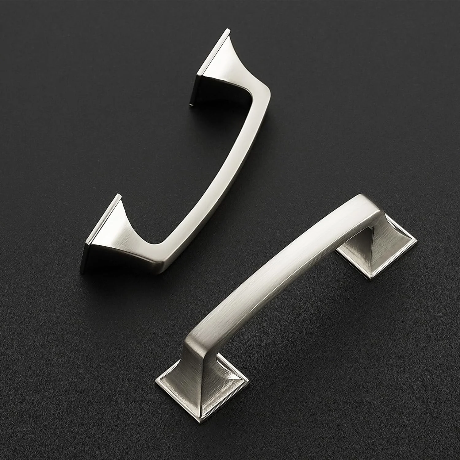 روینت بسته 30 عددی دستگیره کمانی کابینت مربع 3 اینچی، دستگیره های نیکل برس خورده نقره ای برای کشو، سخت افزار کابینت آشپزخانه، دستگیره کابینت و کمد