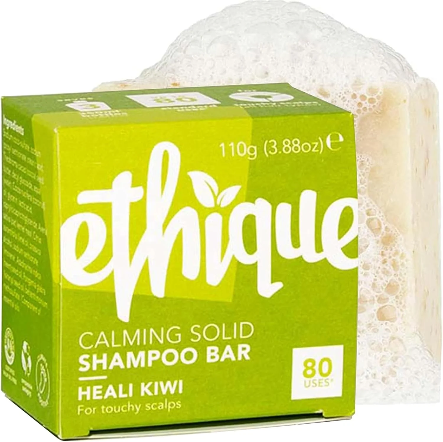 شامپو جامد دوستدار محیط زیست Ethique برای شوره سر یا پوست سر حساس، Heali Kiwi 110 گرم شامپو جامد دوستدار محیط زیست Ethique برای شوره سر یا پوست سر حساس، Heali Kiwi 110 گرم